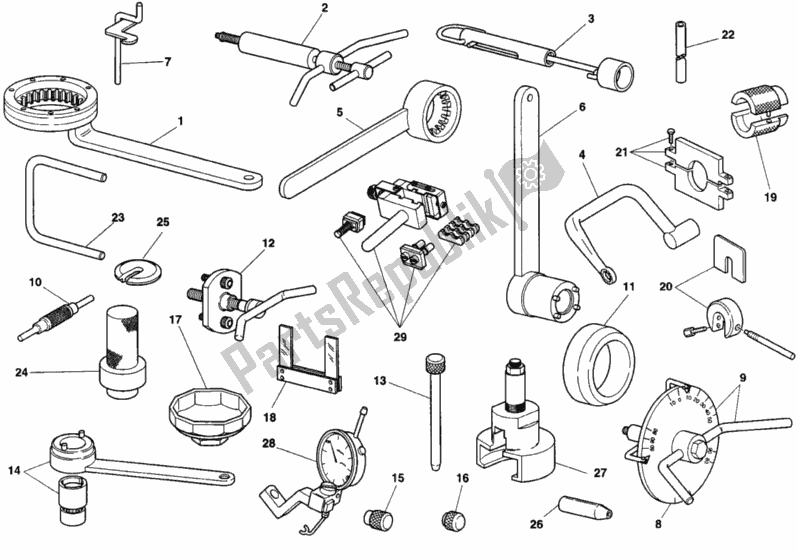 Todas las partes para Taller De Herramientas De Servicio de Ducati Supersport 750 SS 1992